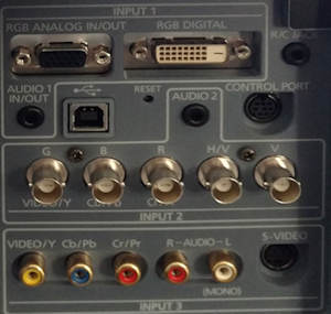 LV-7545 Projectors multimedia connections