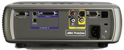 Proxima C160 Projectors  connections